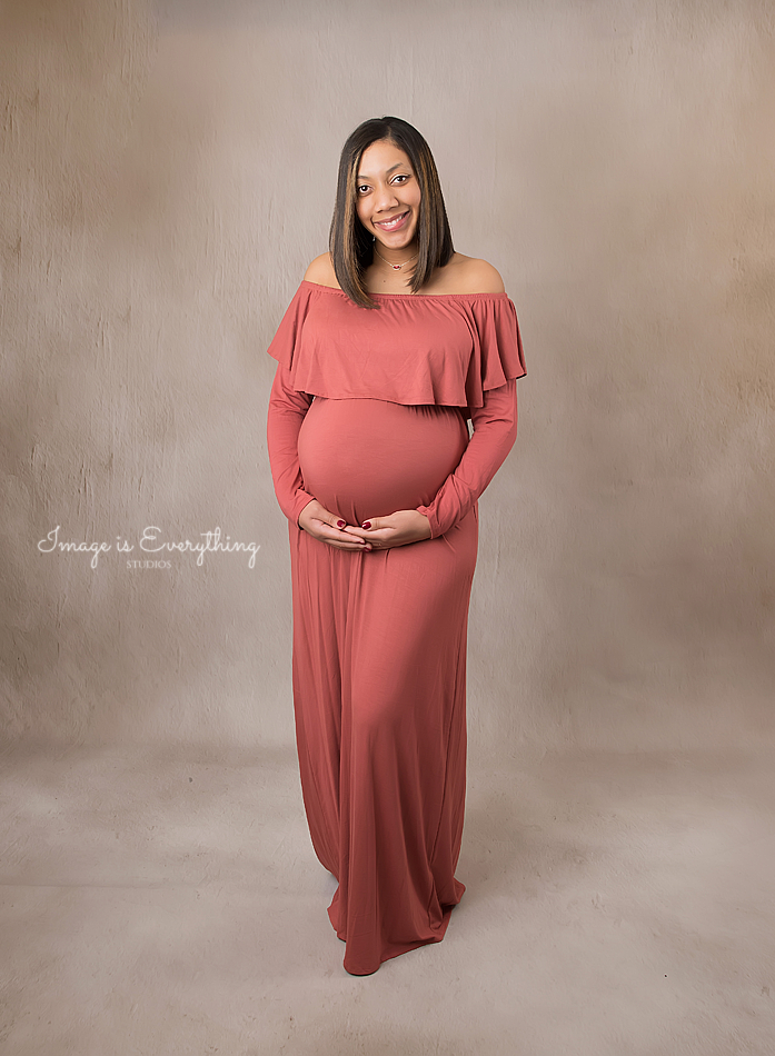 maternity gown coral